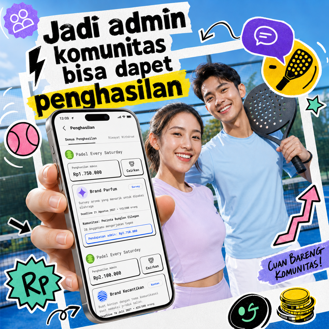 Jadi admin komunitas bisa dapet penghasilan